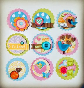 Apliques con restos de papel